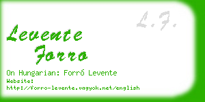 levente forro business card